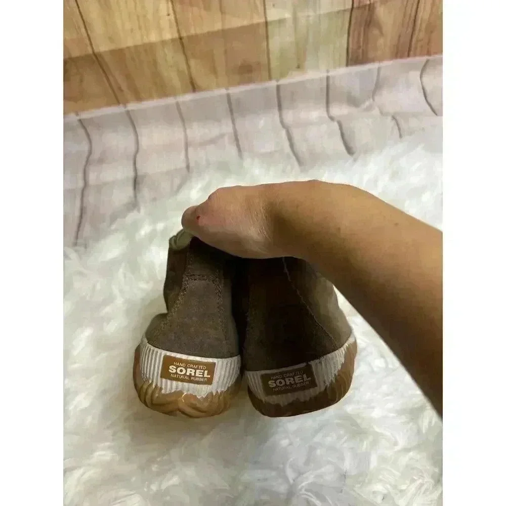 Sorel Out N About Conquest Boots Waterproof Rubber Soles Toggle Lace Size Kids 3 - Picture 4 of 8